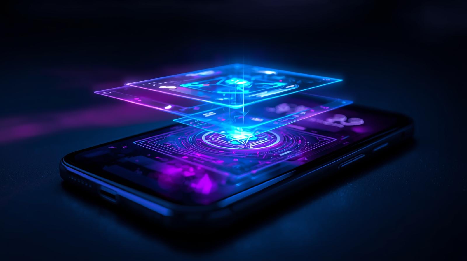 A phone with a holograph display.